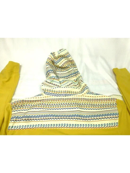 STS Ranchwear Mustard Hoodie With Aztec Print Hood & Buttons Size S Cotton Blend - Picture 12 of 12